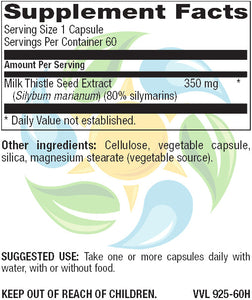 Milk Thistle 350 mg Veg Caps 60 Count