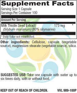 Milk Thistle 175 mg Veg Caps 100 Count