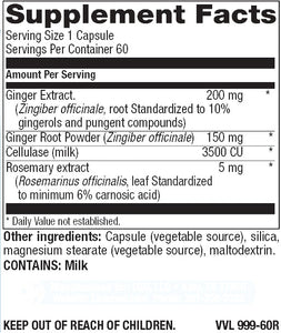 Ultimate Ginger Complex® with Standardized Ginger Veg Caps 60 Count