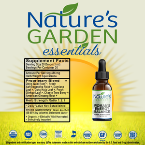 WOMEN'S ENERGY BALANCE - 1 oz Liquid Herbal Formula