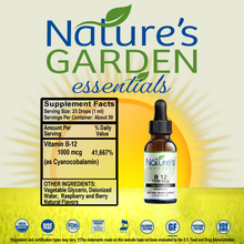B12 Drops 1000 mcg/ml  - 2 oz Liquid Vitamins